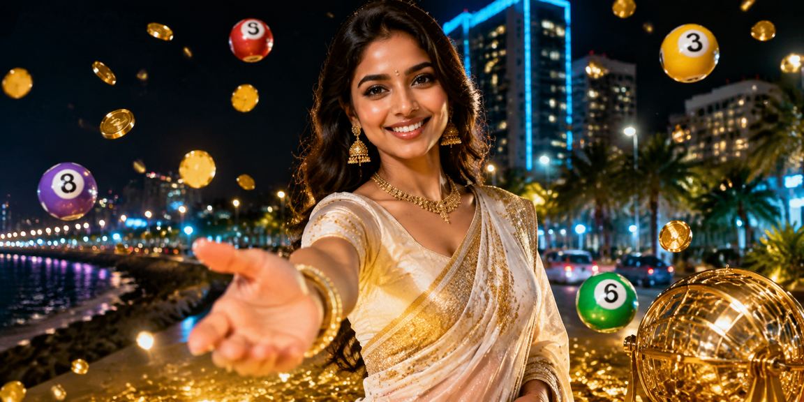 Modern Indian cityscape and young adult enjoying online betting on mobile