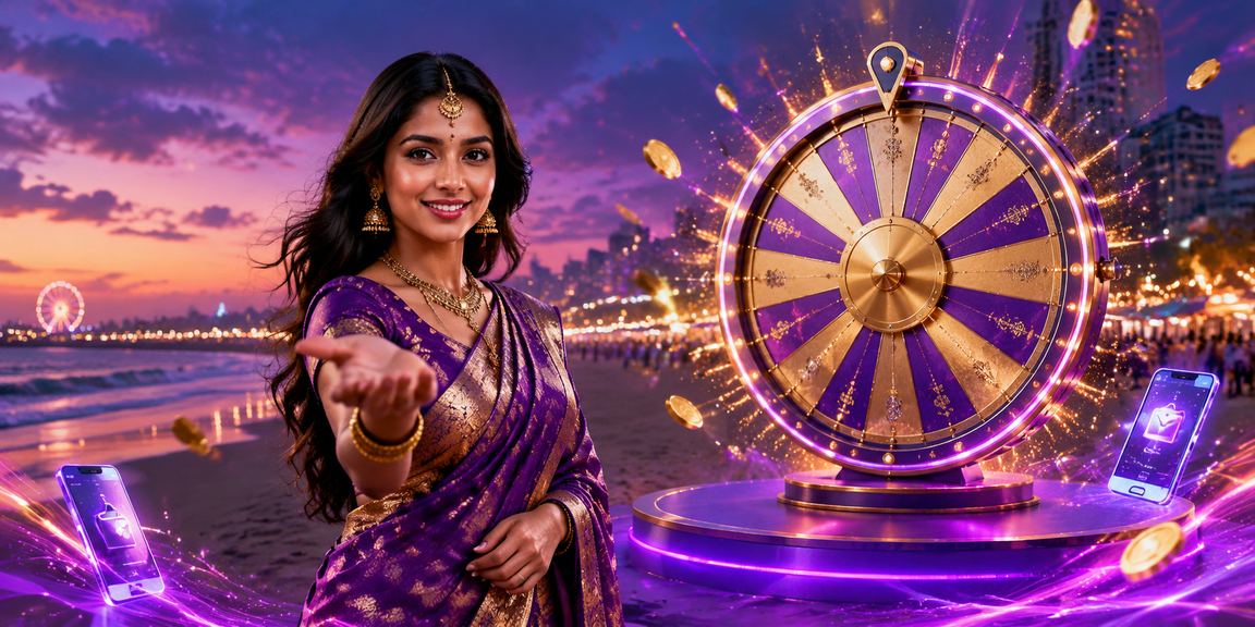 Neon Roulette wheel at Chennai Marina Beach casino